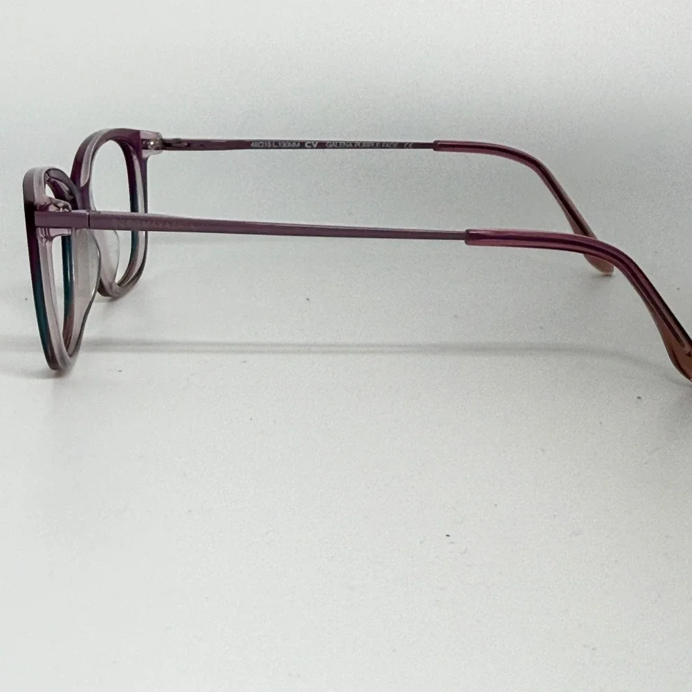 BCBGMAXAZRIA Galena Purple Fade Cat Eye Eyeglasses‎ Frames Made Italy 48 15 130